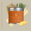 natural wax scented candles - lemongrass and ginger