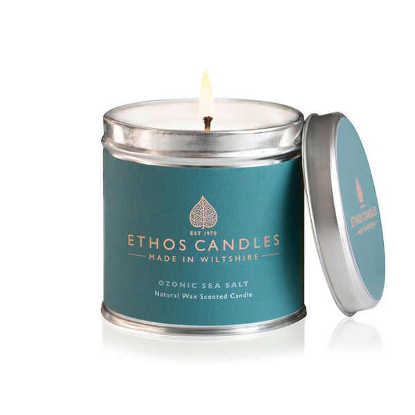 natural wax scented candles - ozonic sea salt
