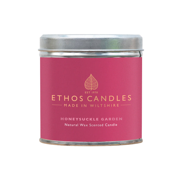 natural wax scented candles - honeysuckle garden