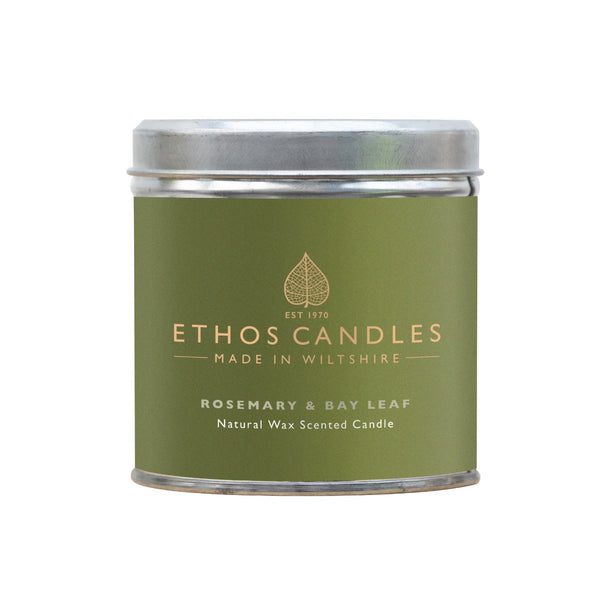 natural wax scented candles - rosemary and bay leaf